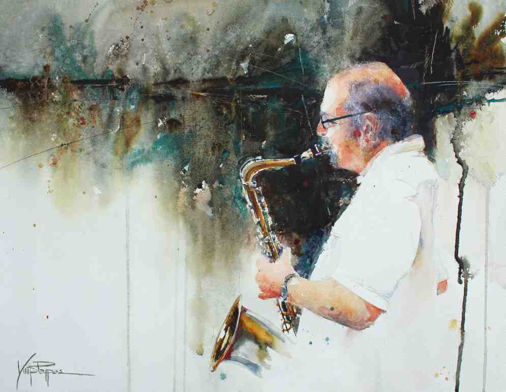 Saxophone Player Portrait