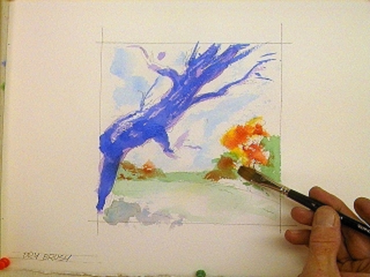 All About Drybrush Technique For Watercolor With Cherry Painting Mini –  Greenleaf & Blueberry