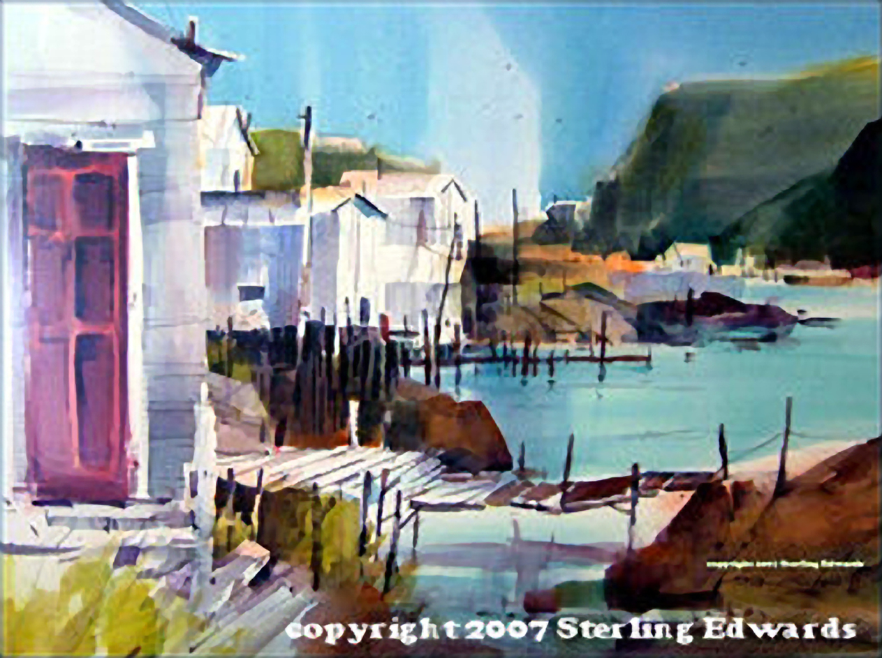 A Day At The Battery, Watercolor, Sterling Edwards 2007