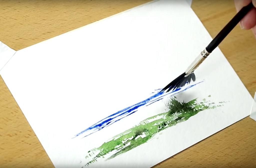 4 Watercolor Techniques For Painting With A Fan Brush Beebly's