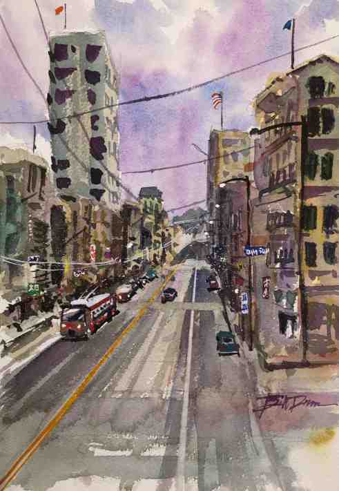 Watercolor Techniques for Painting a Loose Cityscape from a Photo