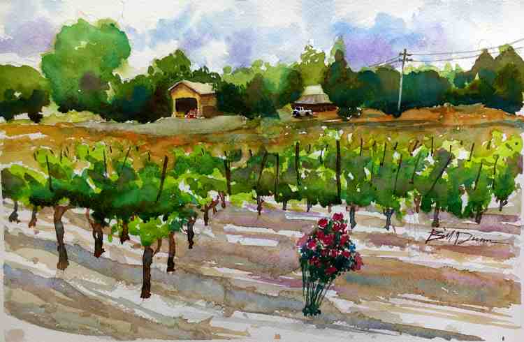 How To Paint A Classic Vineyard Landscape