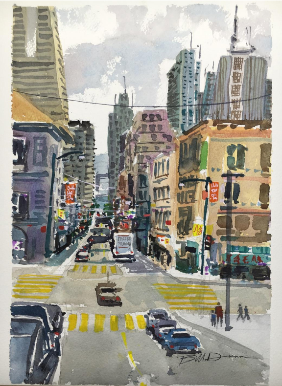 City Painting Ideas How To Paint A Busy City Landscape Beebly s