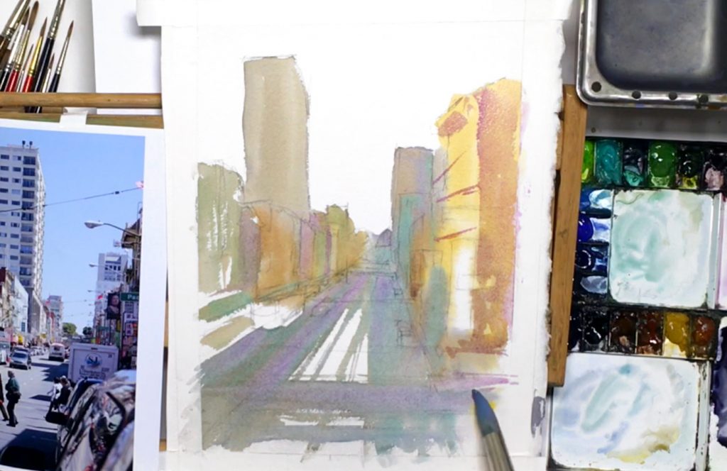 perspective-painting-cityscape-chinatown-step-3