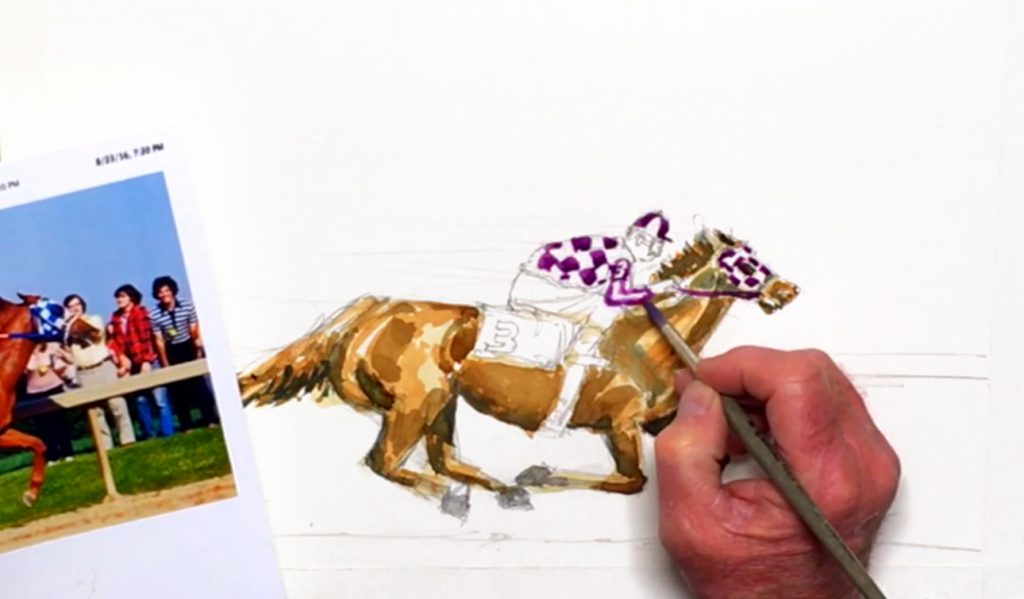 easy-watercolor-horse-secretariat-step-5