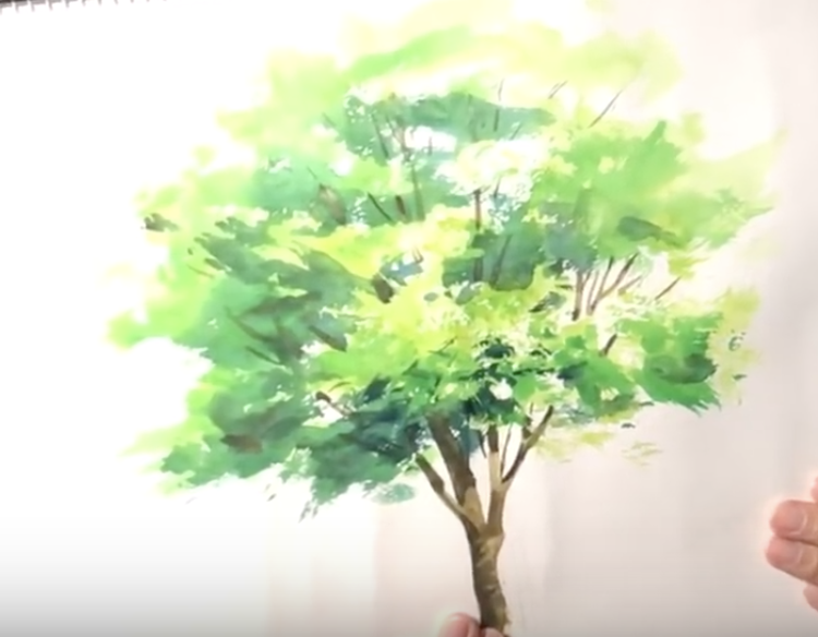 Quick Easy Watercolor Techniques Making a Watercolor Tree