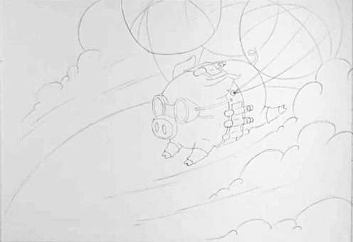 steampunk-flying-pig-sketch