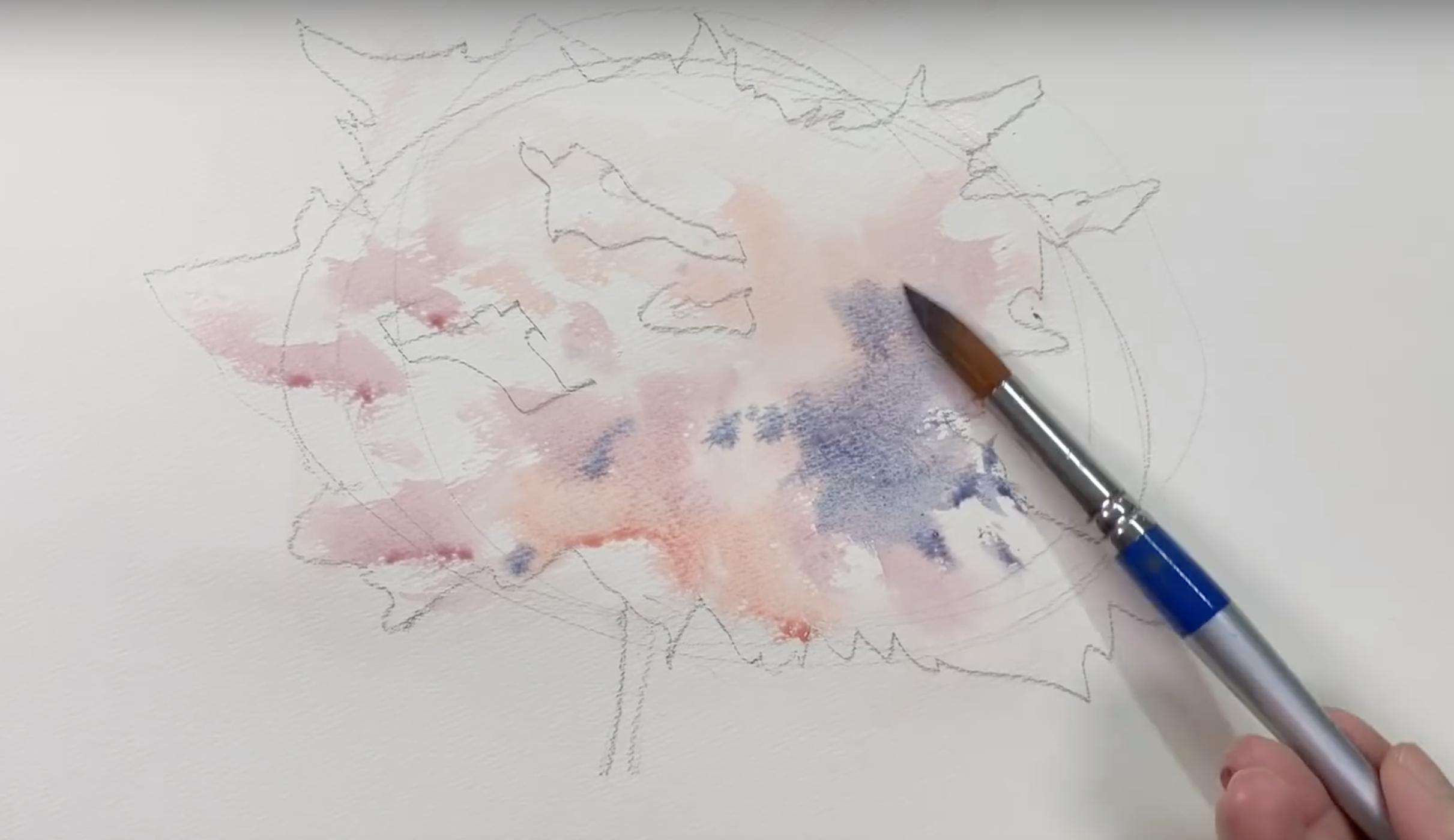 easy-watercolor-techniques-painting-japanese-flowers-within-5-minutes - STEP 2