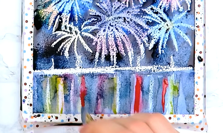 Painting with Crayons & Water Colors