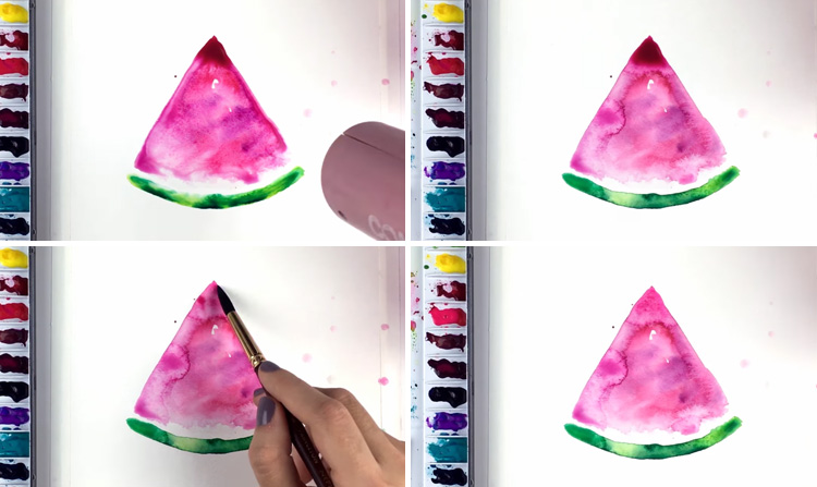 watermelon-watercolor-painting-step-3