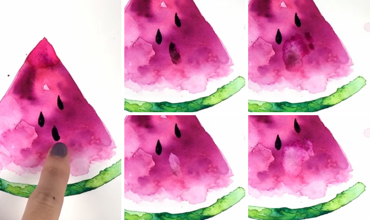 watermelon-watercolor-painting-step-6