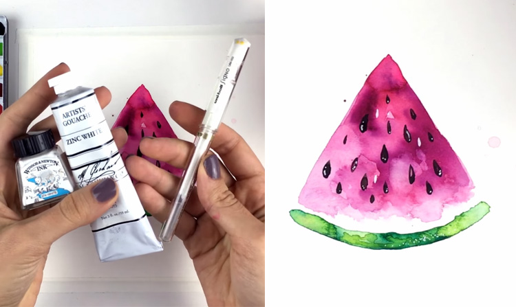 watermelon-watercolor-painting-step-7