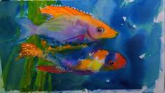 How To Paint Colorful Exotic Fish Underwater