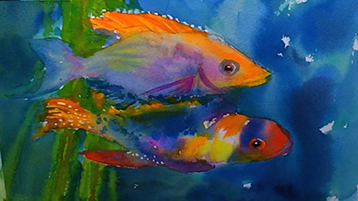 ExoticFishUnderwater_WilliamDunn Watercolor Tutorial