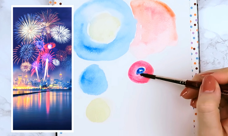 fireworks-watercolor-resist-step-1 watercolor resist