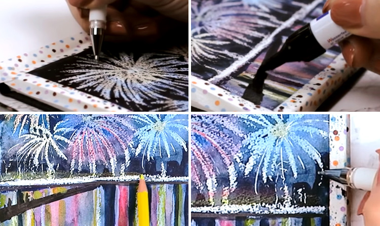 fireworks-watercolor-resist-step-8 watercolor resist