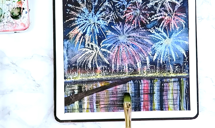 fireworks-watercolor-resist-step-9 watercolor resist
