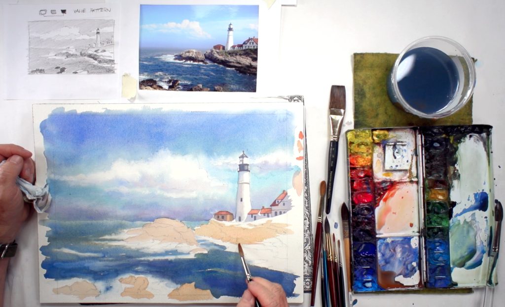 seascape-lighthouse-10 How To Paint A Seascape