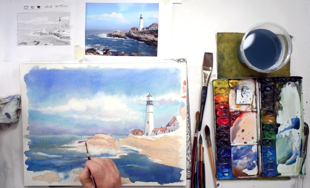 seascape-lighthouse-11 How To Paint A Seascape