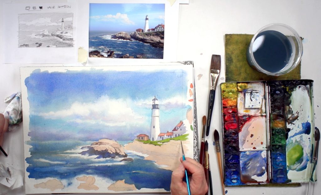 seascape-lighthouse-13 How To Paint A Seascape