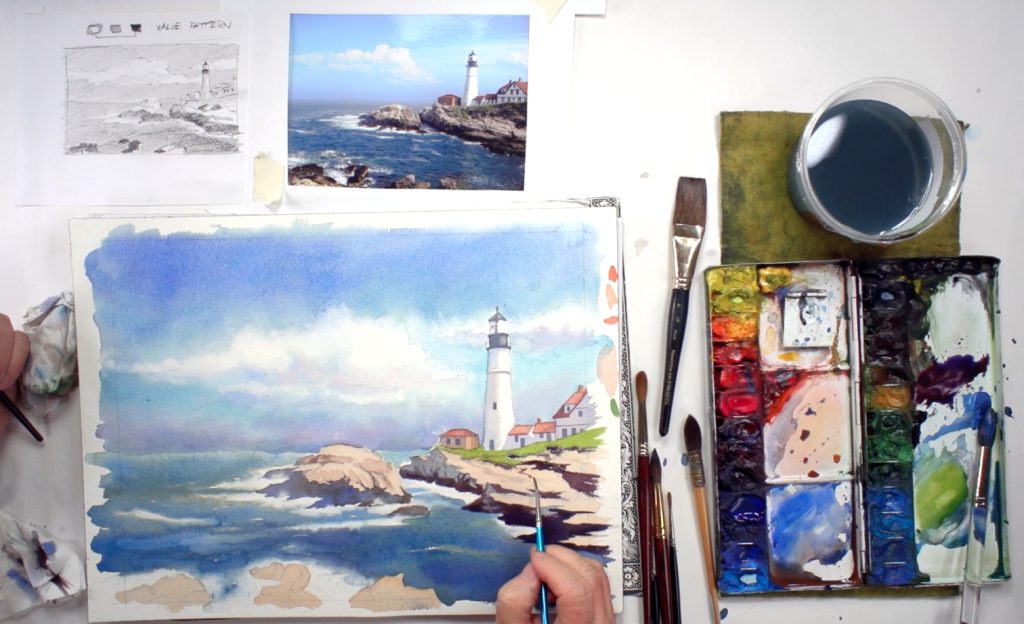 seascape-lighthouse-14 How To Paint A Seascape