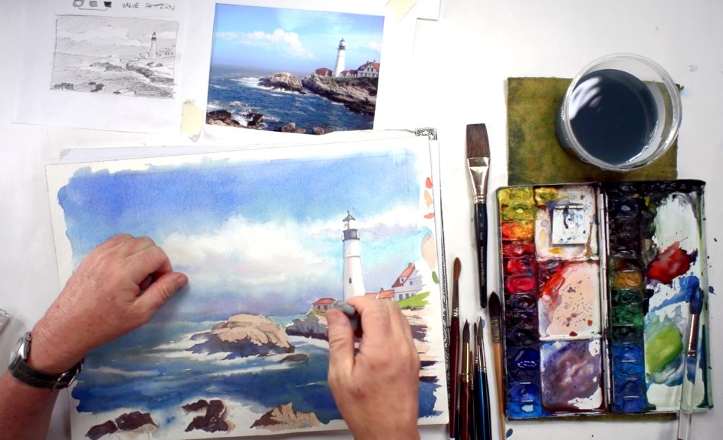 seascape-lighthouse-16 How To Paint A Seascape