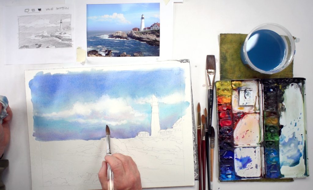 seascape-lighthouse-4 How To Paint A Seascape