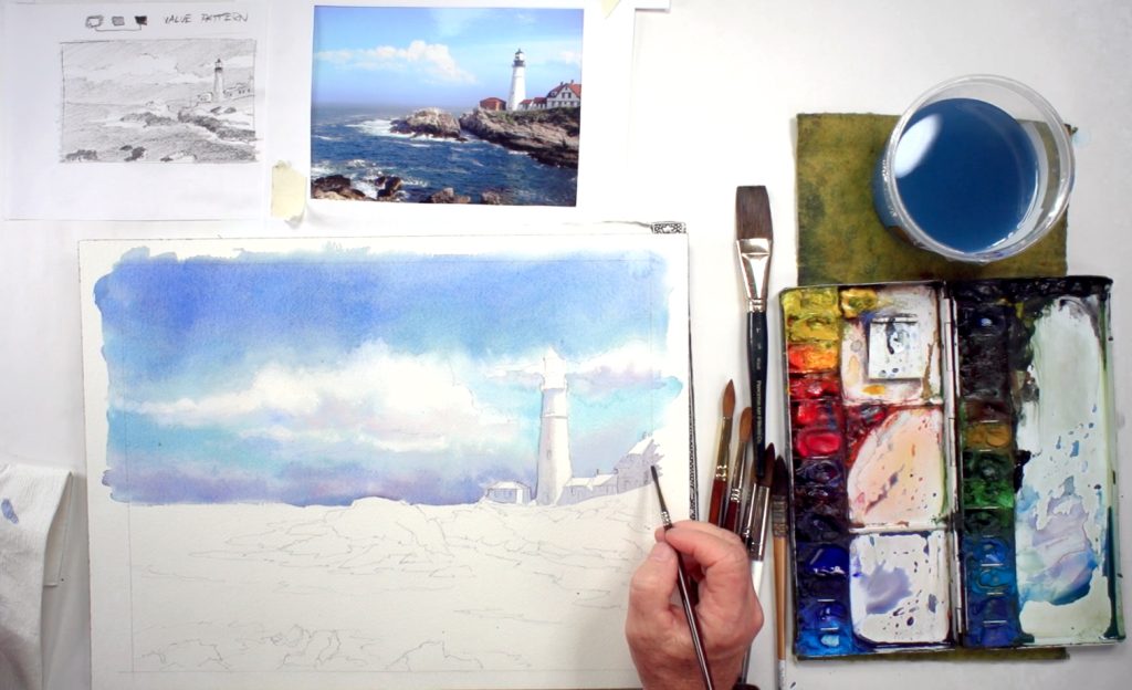 seascape-lighthouse-5 How To Paint A Seascape