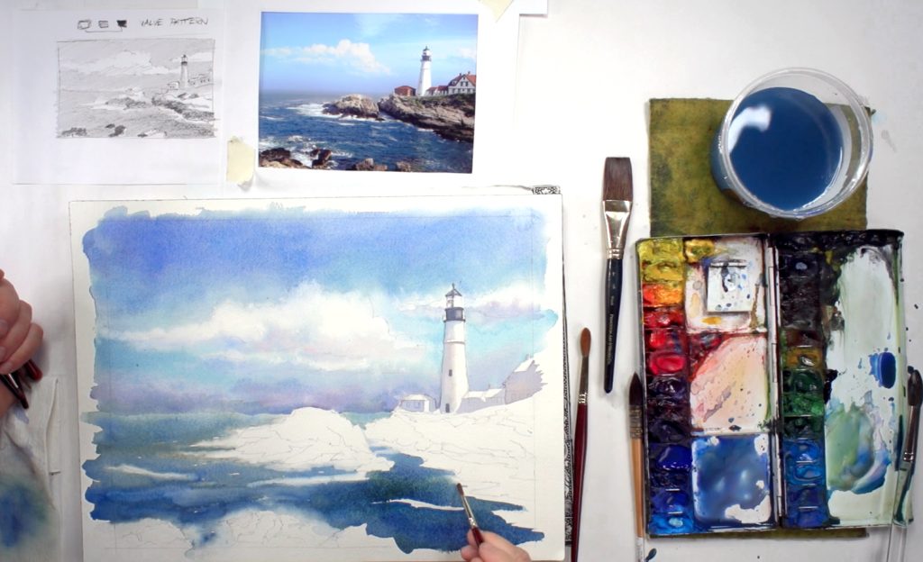 seascape-lighthouse-8 How To Paint A Seascape