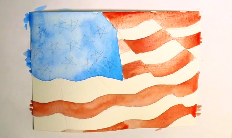 watercolor-american-flag-step-2 Watercolor American Flag