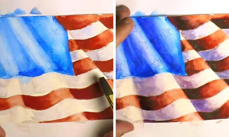 watercolor-american-flag-step-4 Watercolor American Flag
