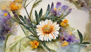 An example of the use of gouache in a watercolor