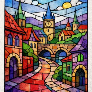 Stained glass jewel tones stained glass