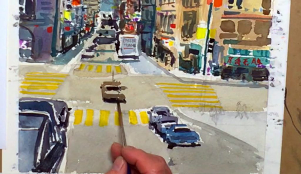 Finer details of a city landscape