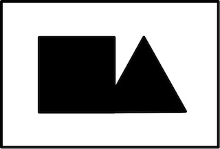Dark Shape on a Light Background
